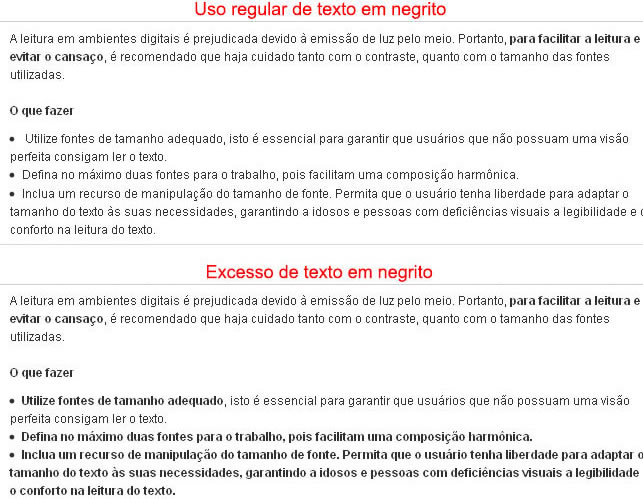Exemplo de texto em negrito