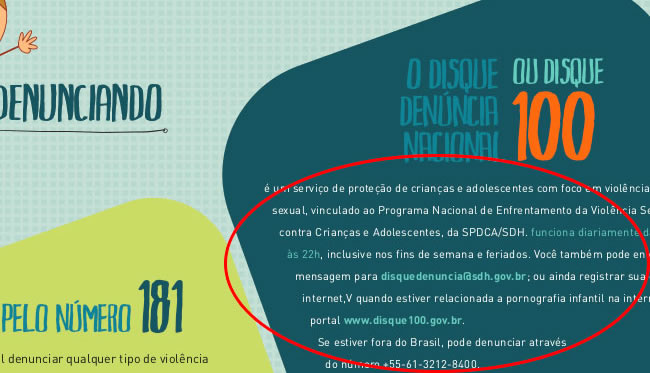 Exemplo de site com texto de fonte pequena