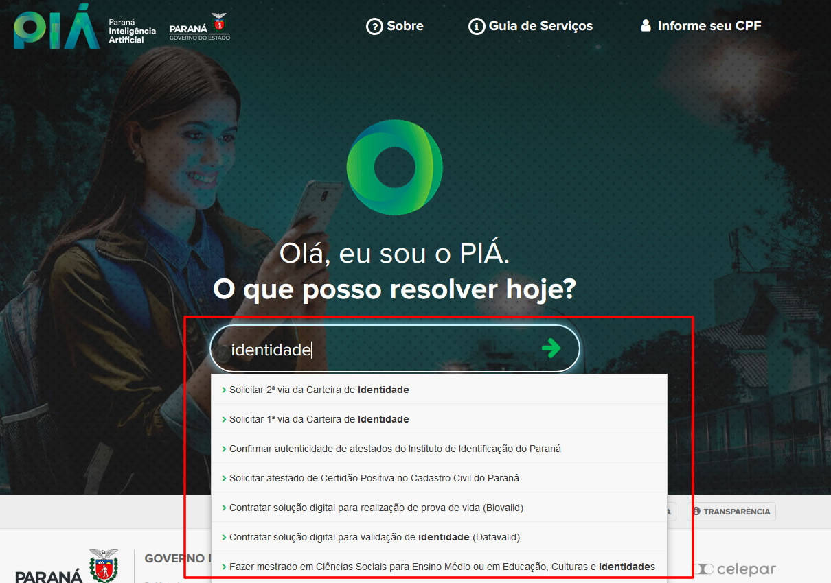 Exemplo de busca que utiliza inteligência artificial