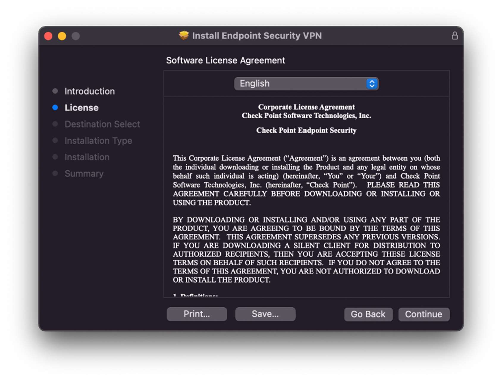 MacOS Checkpoint